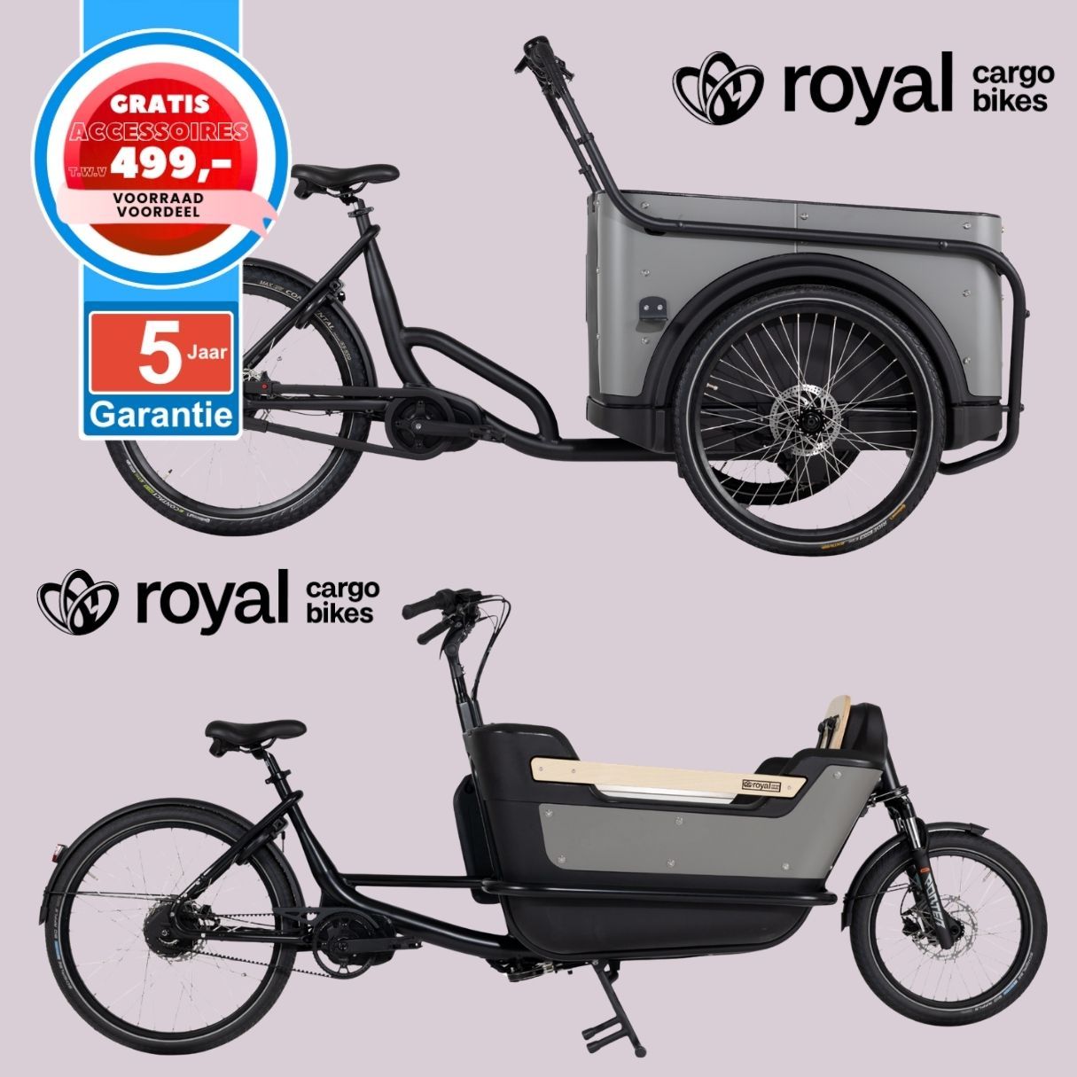 Royal Cargo Bike elektrische bakfiets Nederlandse bakfietsen