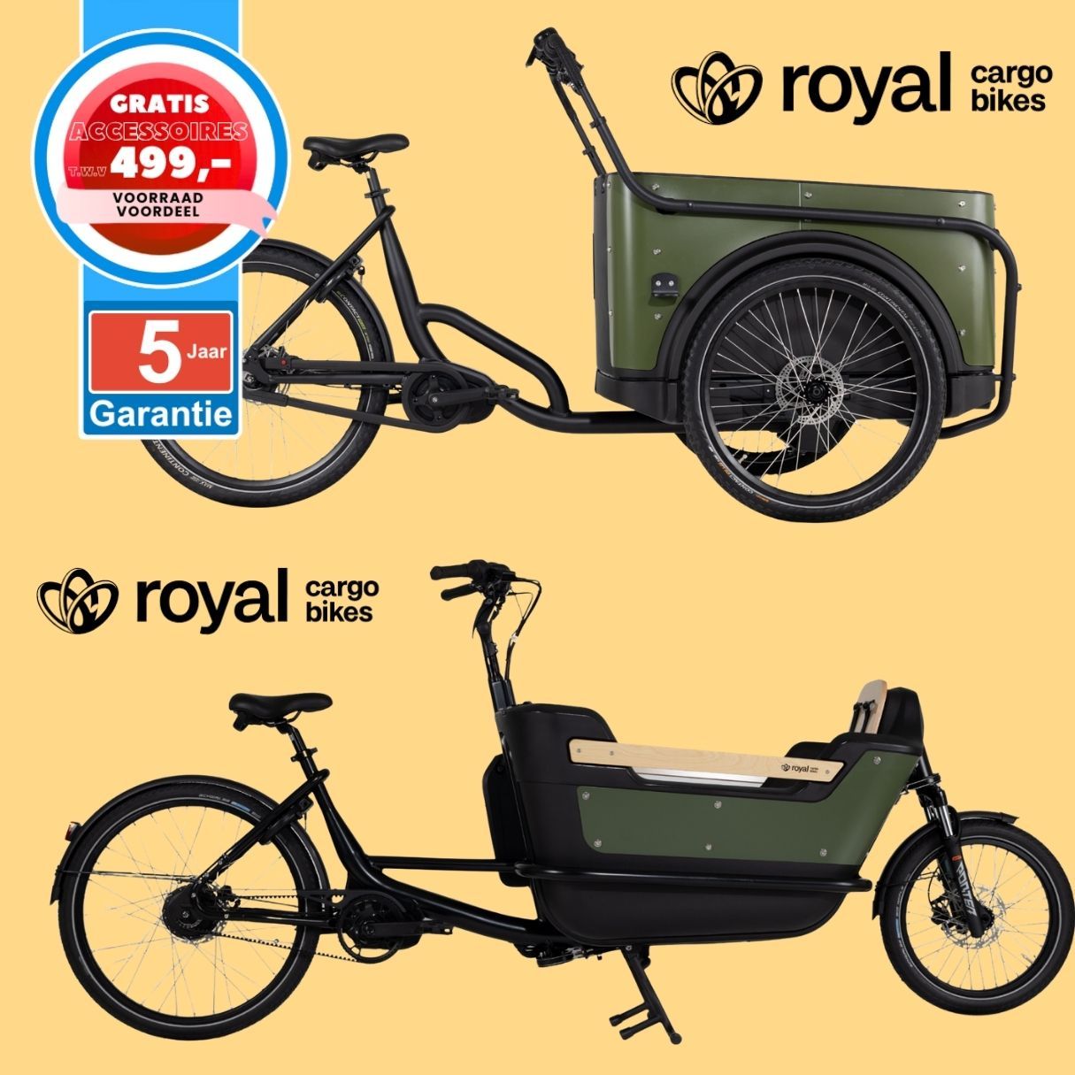Royal Cargo Bike elektrische bakfiets Nederlandse bakfietsen