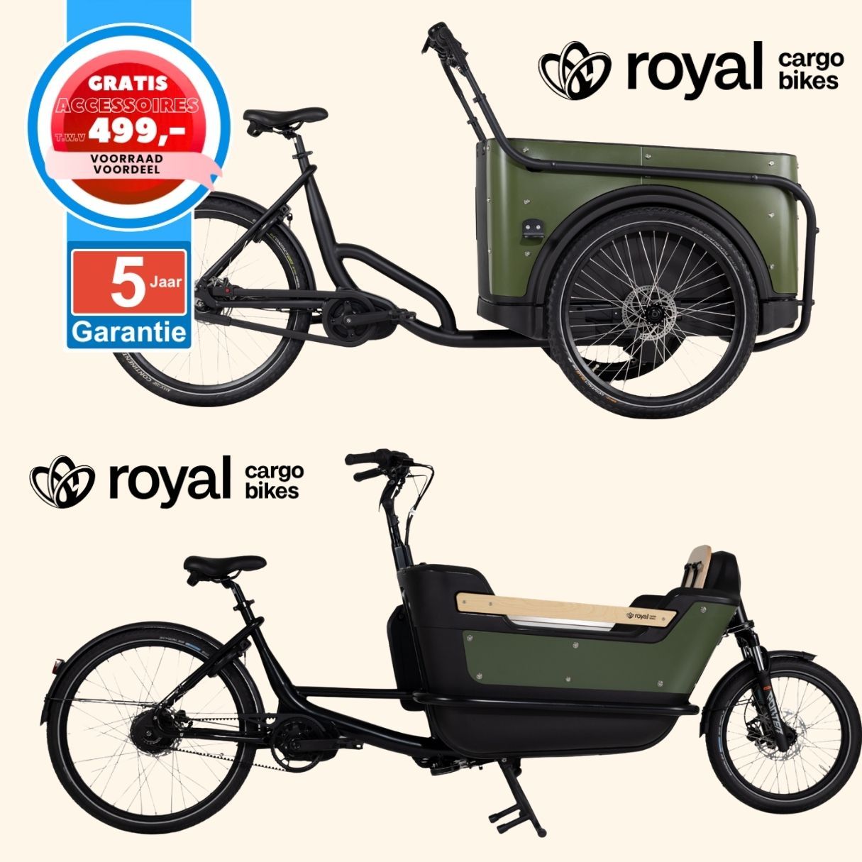 Royal Cargo Bike elektrische bakfiets Nederlandse bakfietsen