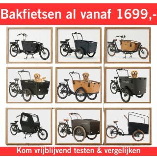 Betaalbare elektrische bakfiets & bakfietsen voor gezinnen
