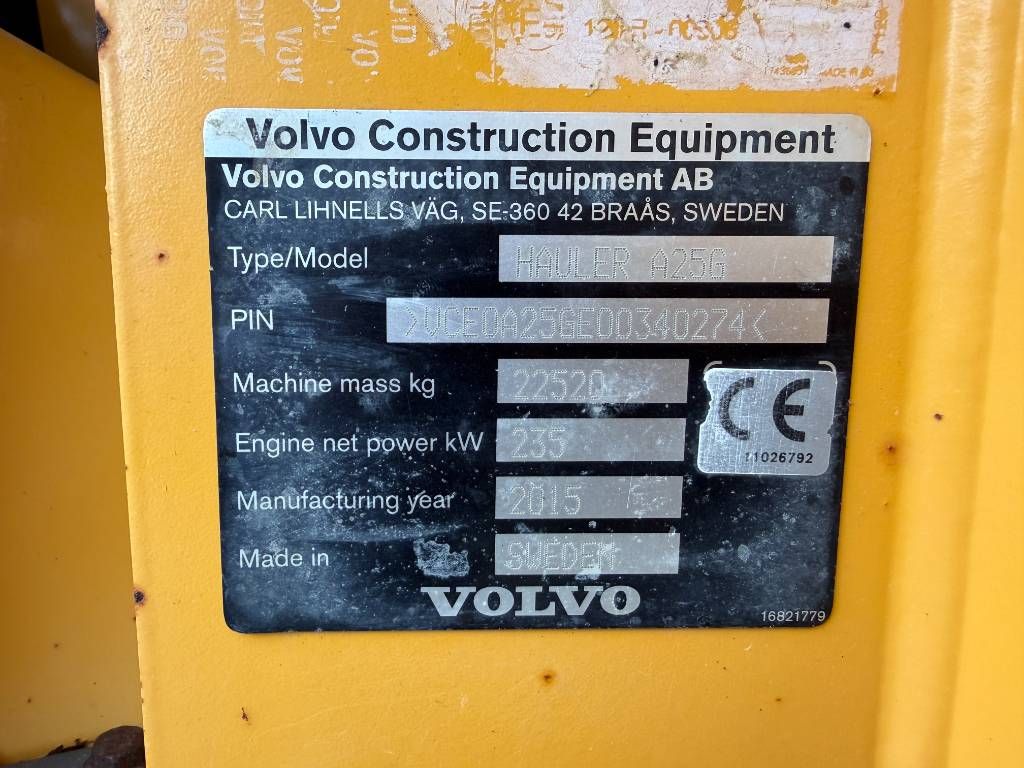 Volvo A25G | 95% good Bridgestone tires