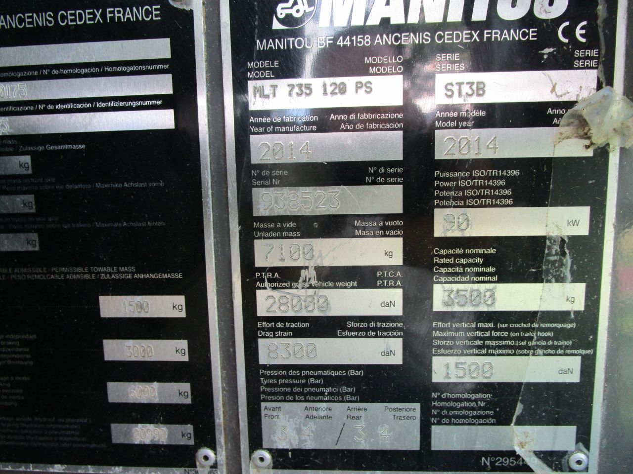 Manitou mlt 629 elite merlo jcb