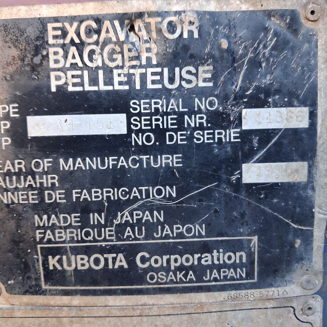 Kubota KH151 Minigraver