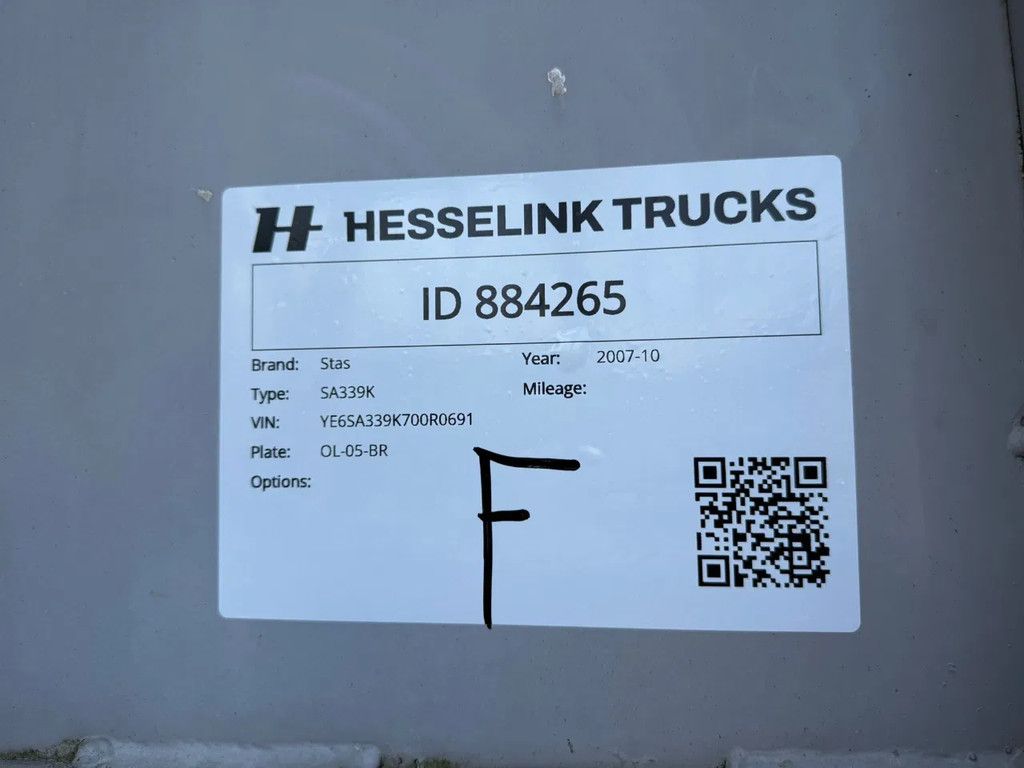 Stas SA339 70M3 achterdeuren/Klep BPW APK/TUV 10-2026