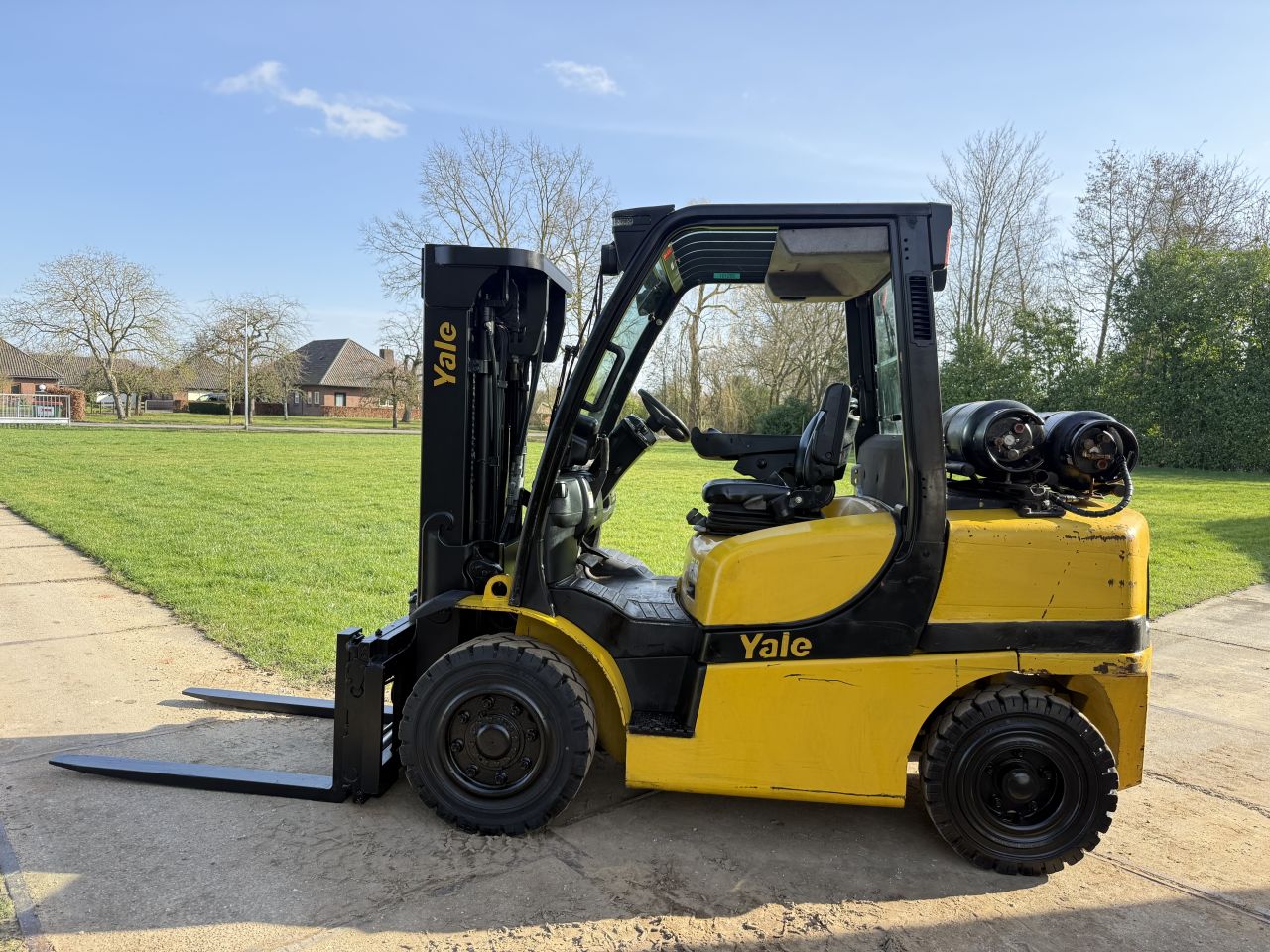 Yale 4 tonner lpg heftruck triplex Sideshift vorkversteller 6cil