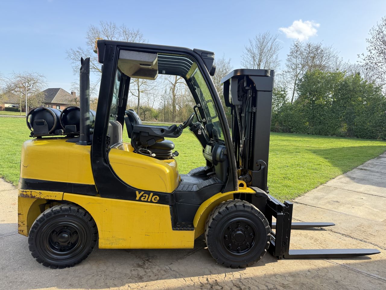 Yale 4 tonner lpg heftruck triplex Sideshift vorkversteller 6cil