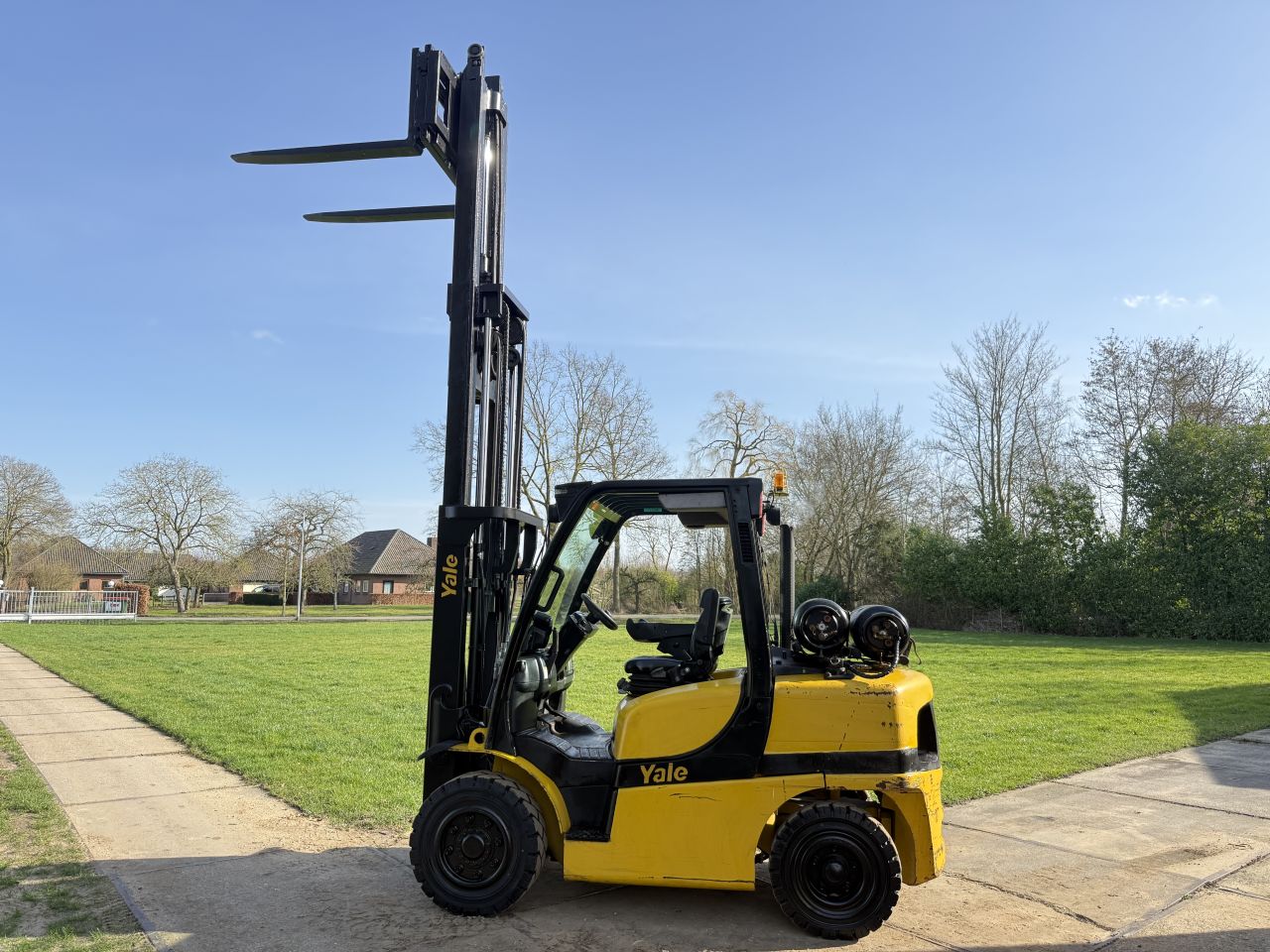 Yale 4 tonner lpg heftruck triplex Sideshift vorkversteller 6cil