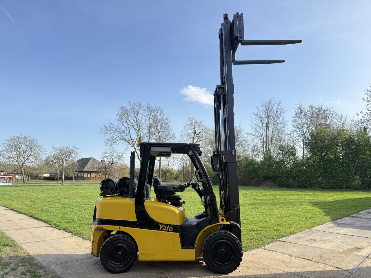 Yale 4 tonner lpg heftruck triplex Sideshift vorkversteller 6cil