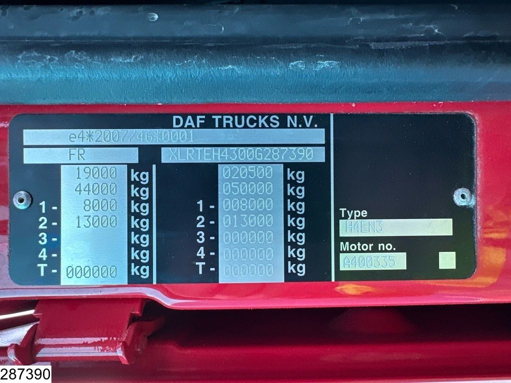 DAF XF 480 EURO 6, Standairco, Retarder, PTO