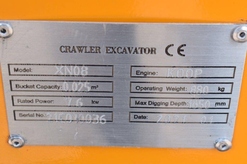 Minigraver Sigma XN08 Diesel Nieuw