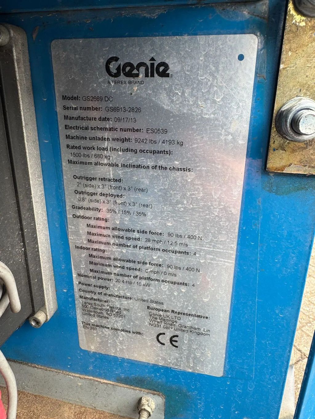 Genie GS2669DC Hoogwerker Schaarhoogwerker