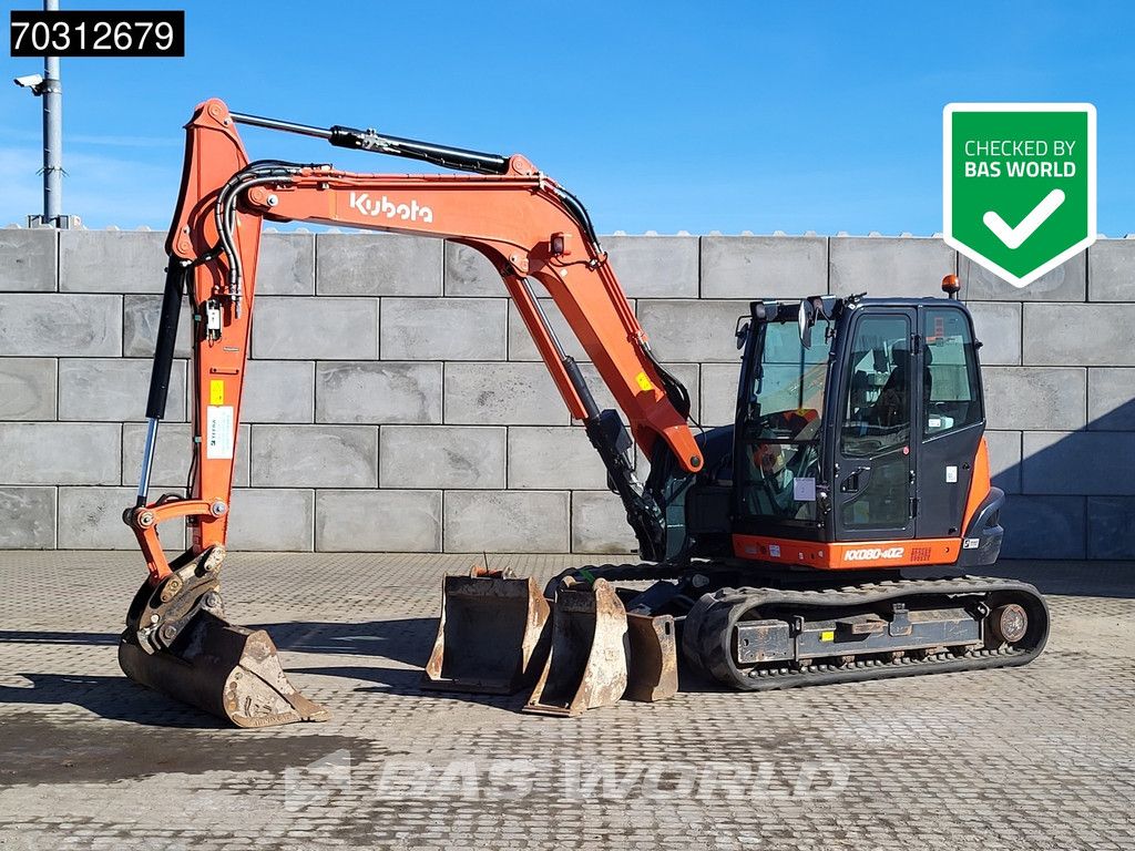 Kubota KX080 -4a2 A/C - 3 Buckets
