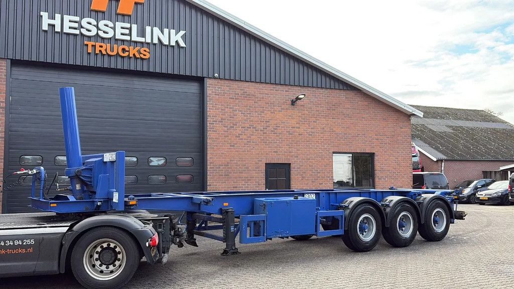 Hendricks 20ft container Kippchassis 24V hydraulic Self support!