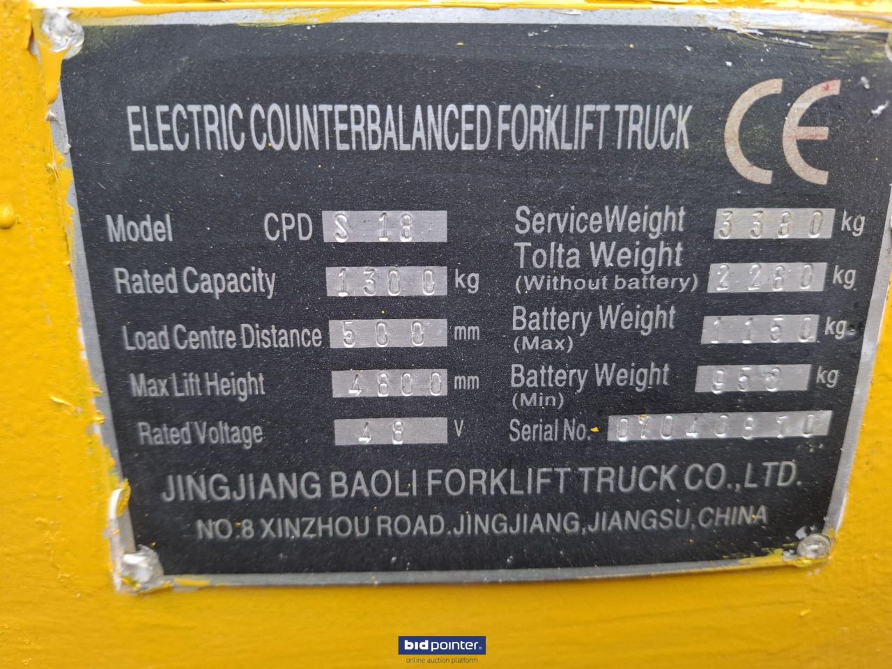 Baoli 1.8 E heftruck