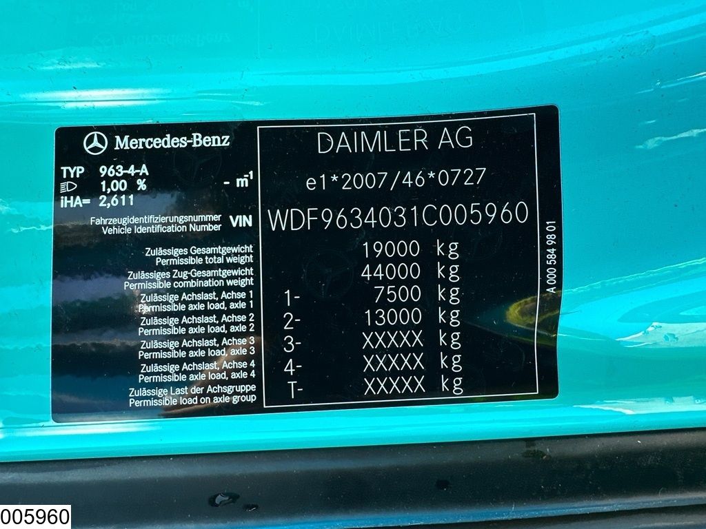 Mercedes Actros 1848 EURO 6, Retarder, Standairco, PTO