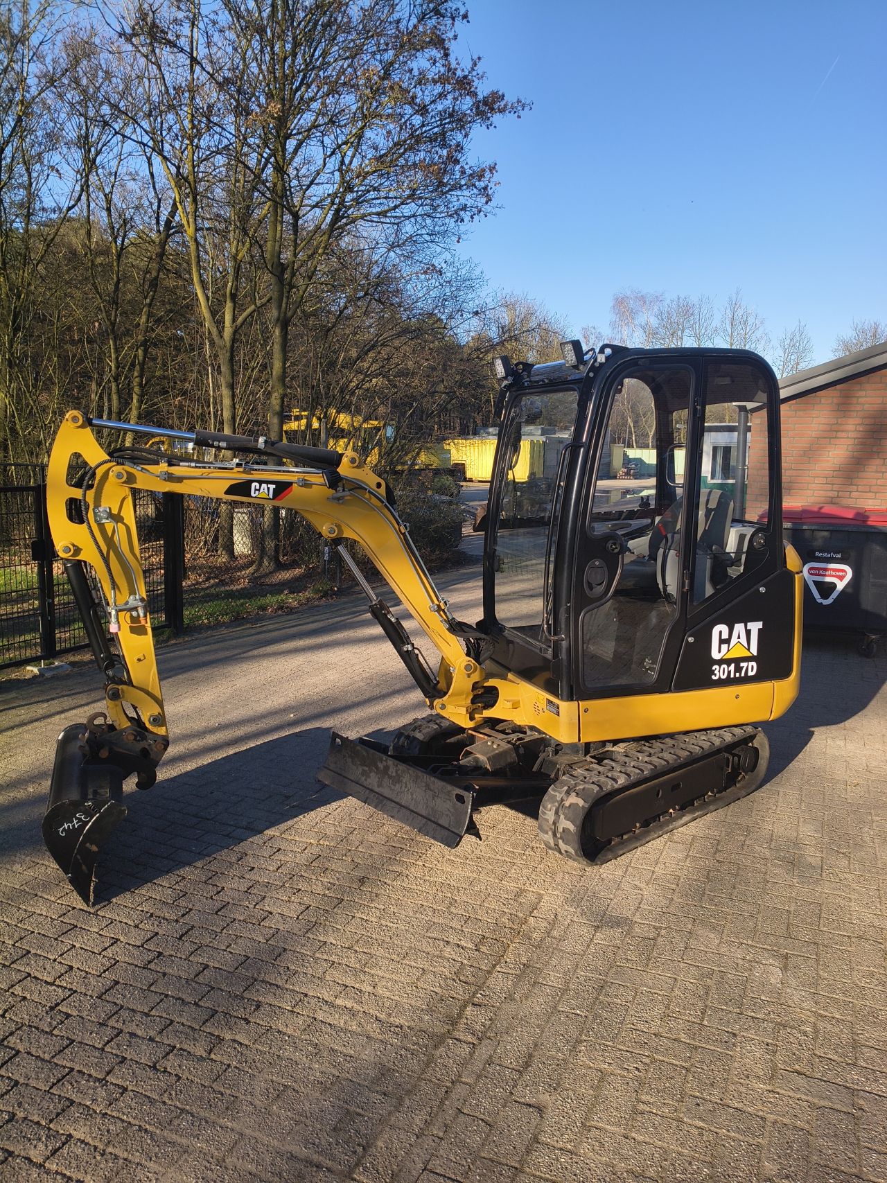 Cat 301.7 minigraver 2018 sloop sorteer functie