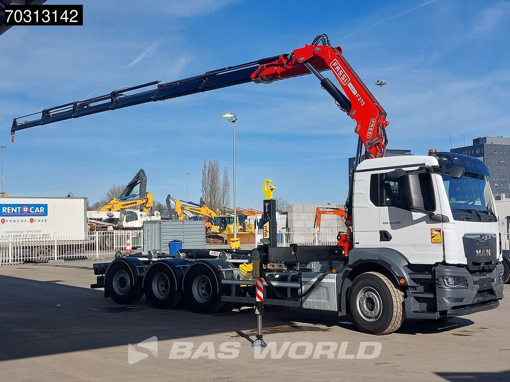 MAN TGS TGS 35.480 8X4 NEW! FASSI F275A Crane + HYVA 26-60 Hooklift Euro 6