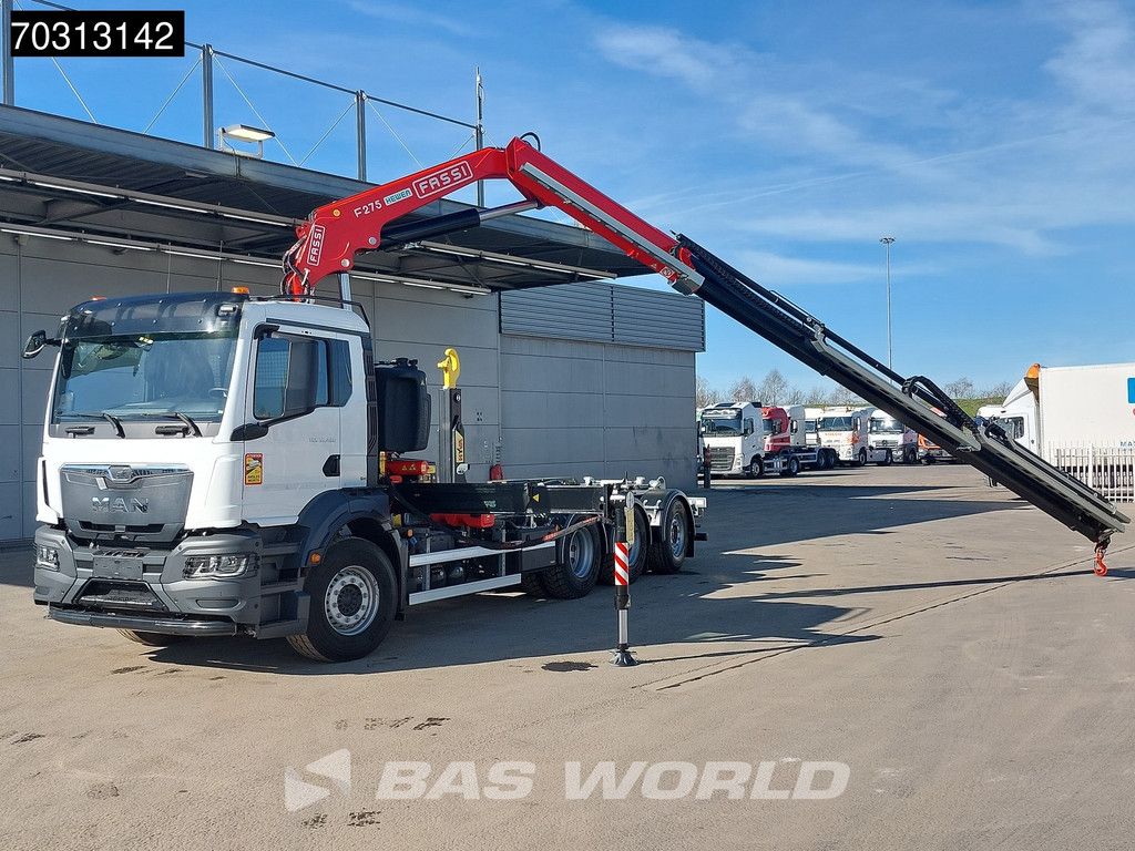 MAN TGS TGS 35.480 8X4 NEW! FASSI F275A Crane + HYVA 26-60 Hooklift Euro 6