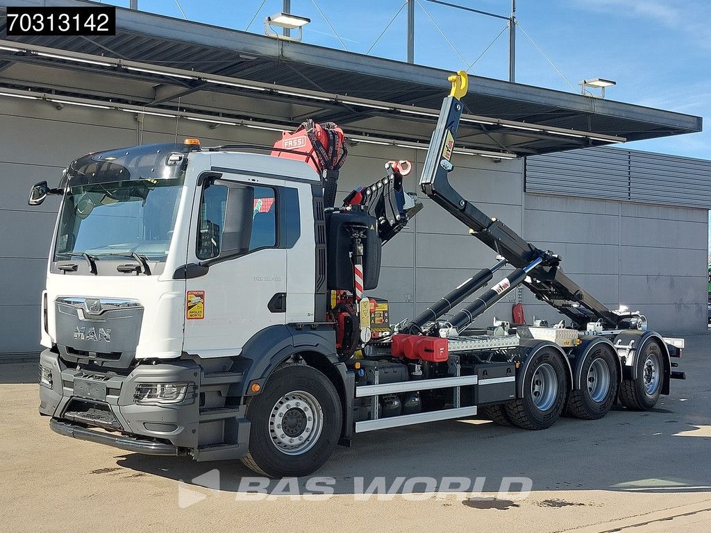 MAN TGS TGS 35.480 8X4 NEW! FASSI F275A Crane + HYVA 26-60 Hooklift Euro 6
