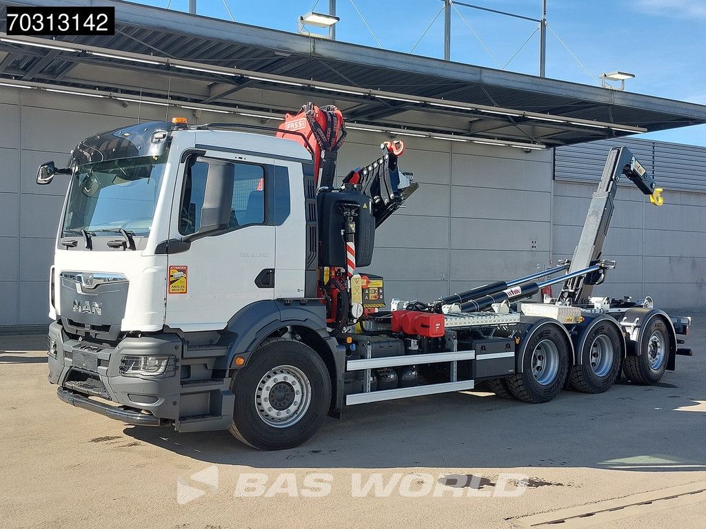 MAN TGS TGS 35.480 8X4 NEW! FASSI F275A Crane + HYVA 26-60 Hooklift Euro 6