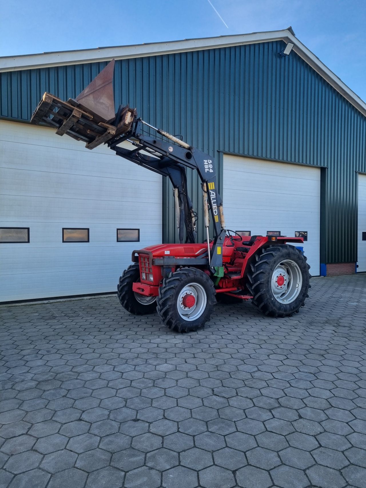 Case international 844S tractor/trekker met voorlader