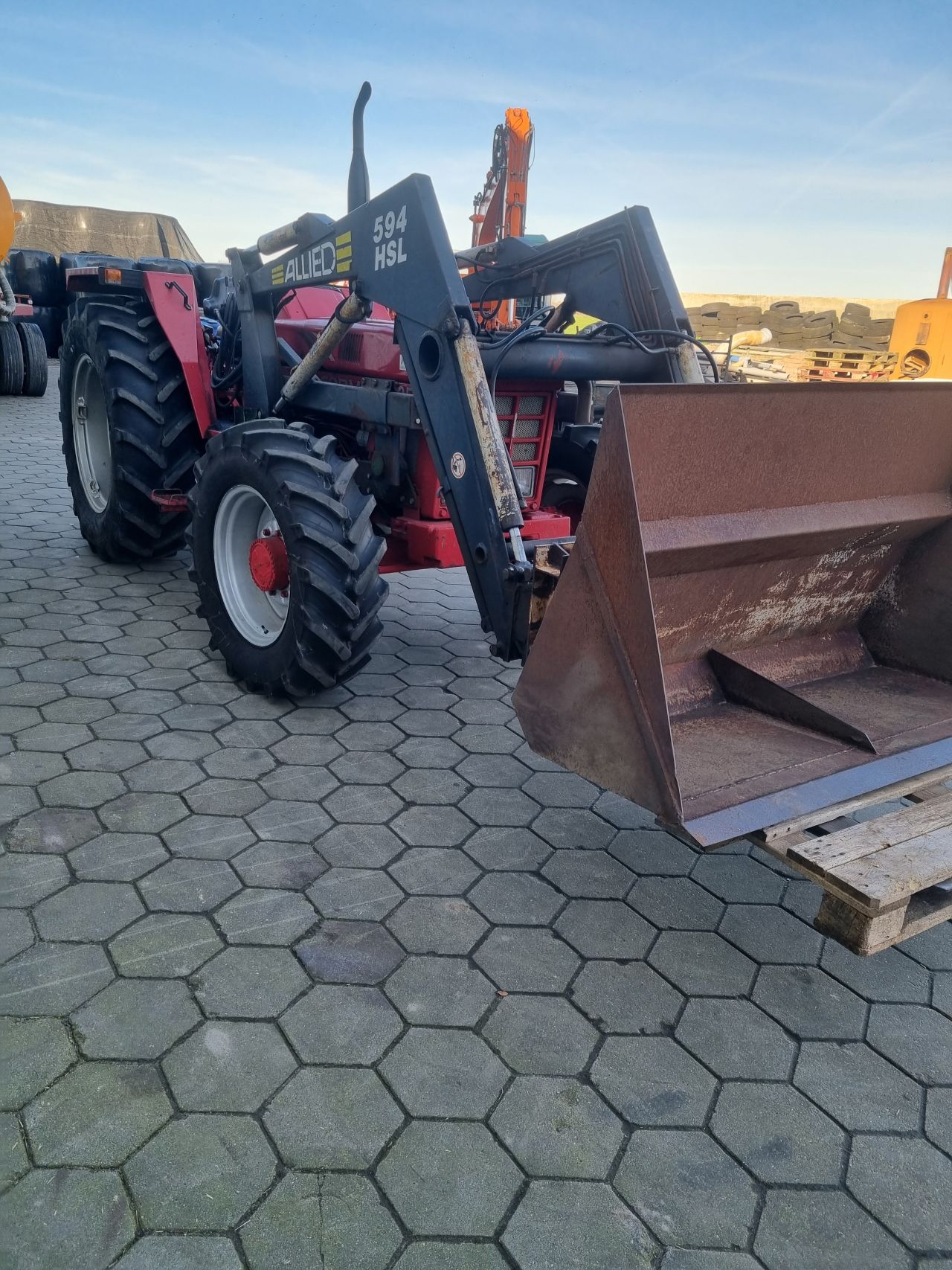 Case international 844S tractor/trekker met voorlader