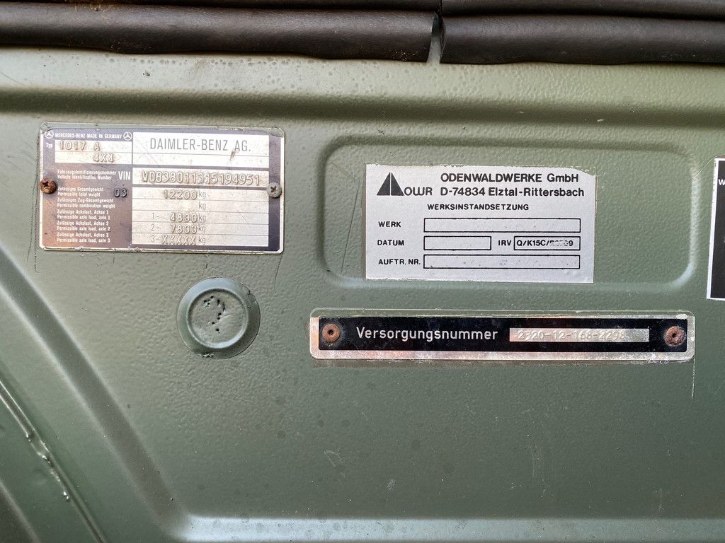 Mercedes-Benz 1017 4X4 ex army reconditioned