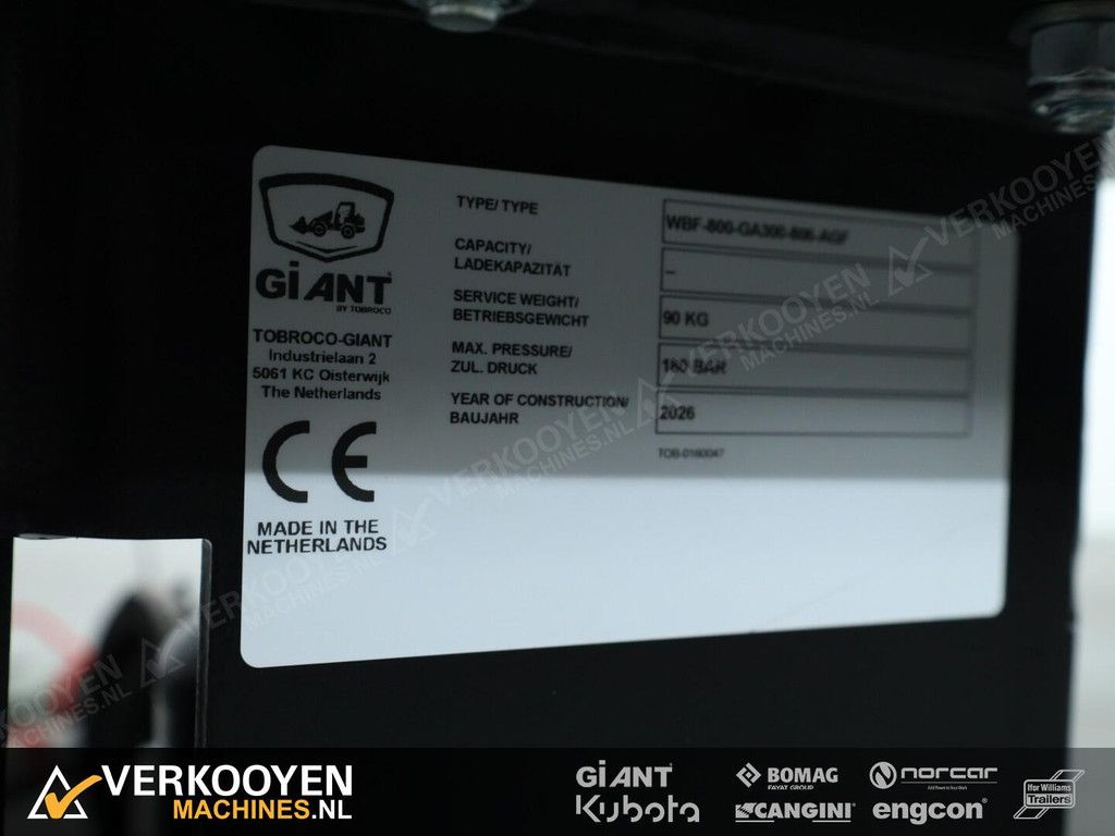 2026 Tobroco Onkruidborstel GA300 Vast CW10 DV1393