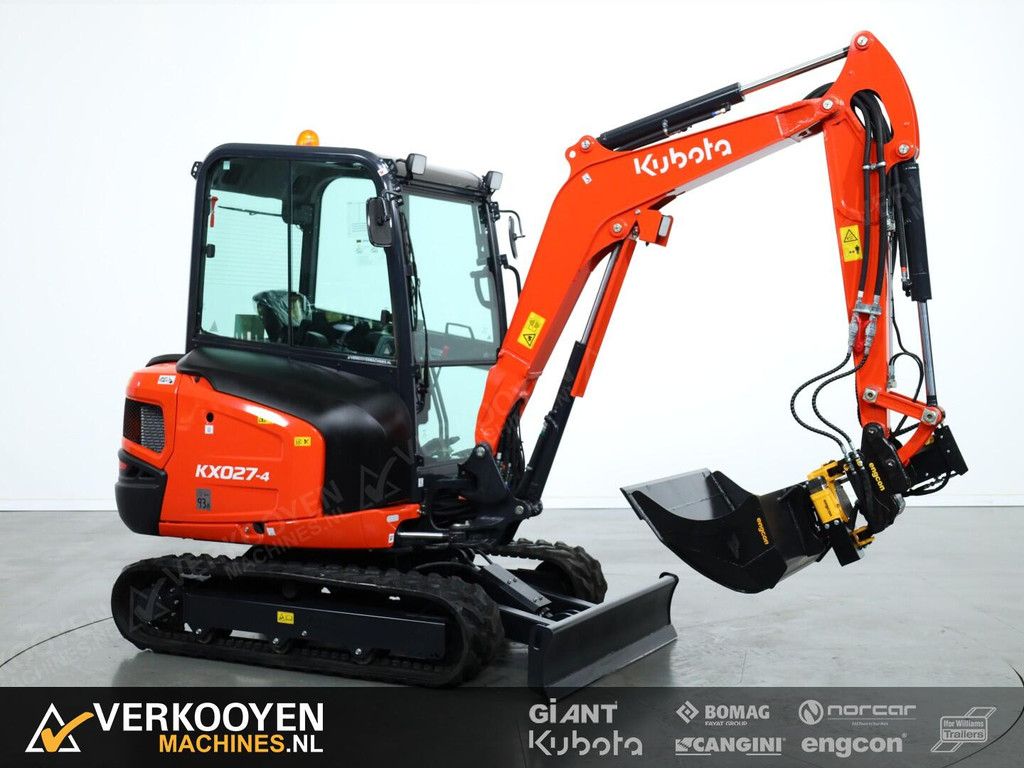 2025 Kubota KX027-4 Hi Spec + Engcon EC02 S30-S30 afneembaar ADV1296