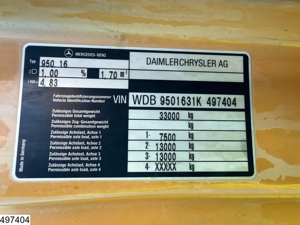 Mercedes Actros 3340 6x4, Leaf spring