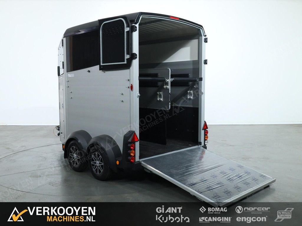 2025 Ifor Williams HBX506 2 paards trailer - Voorlosser RH (zwart) VT775