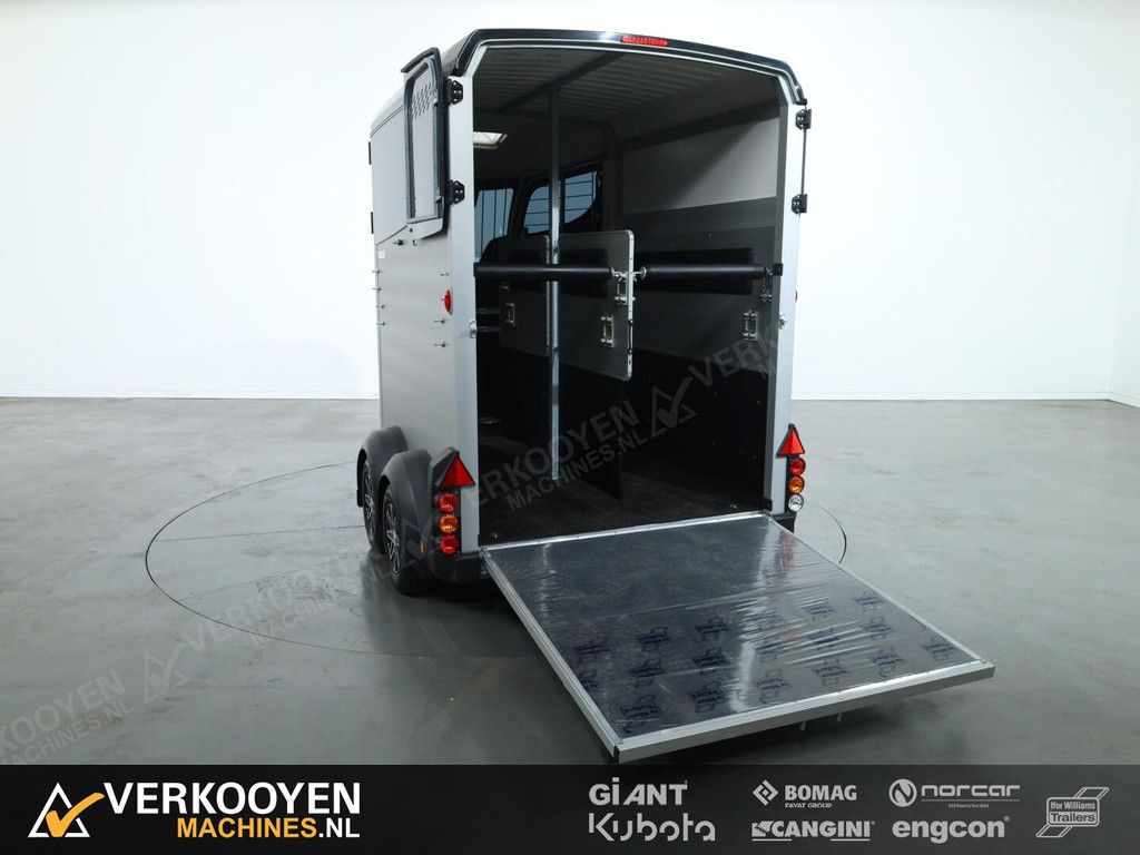 2025 Ifor Williams HBX506 2 paards trailer - Voorlosser RH (zwart) VT775