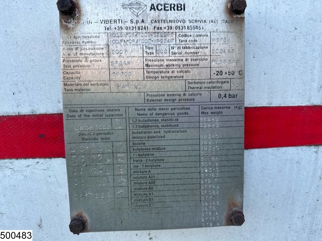 Acerbi Gas 56700 Liter, LPG GPL gas tank, Gaz, 1 Compartment
