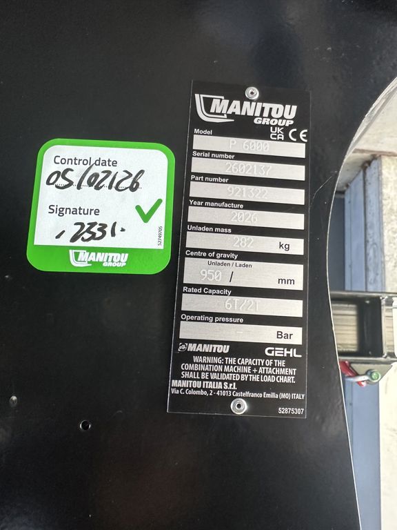 Manitou P 6000 JIB