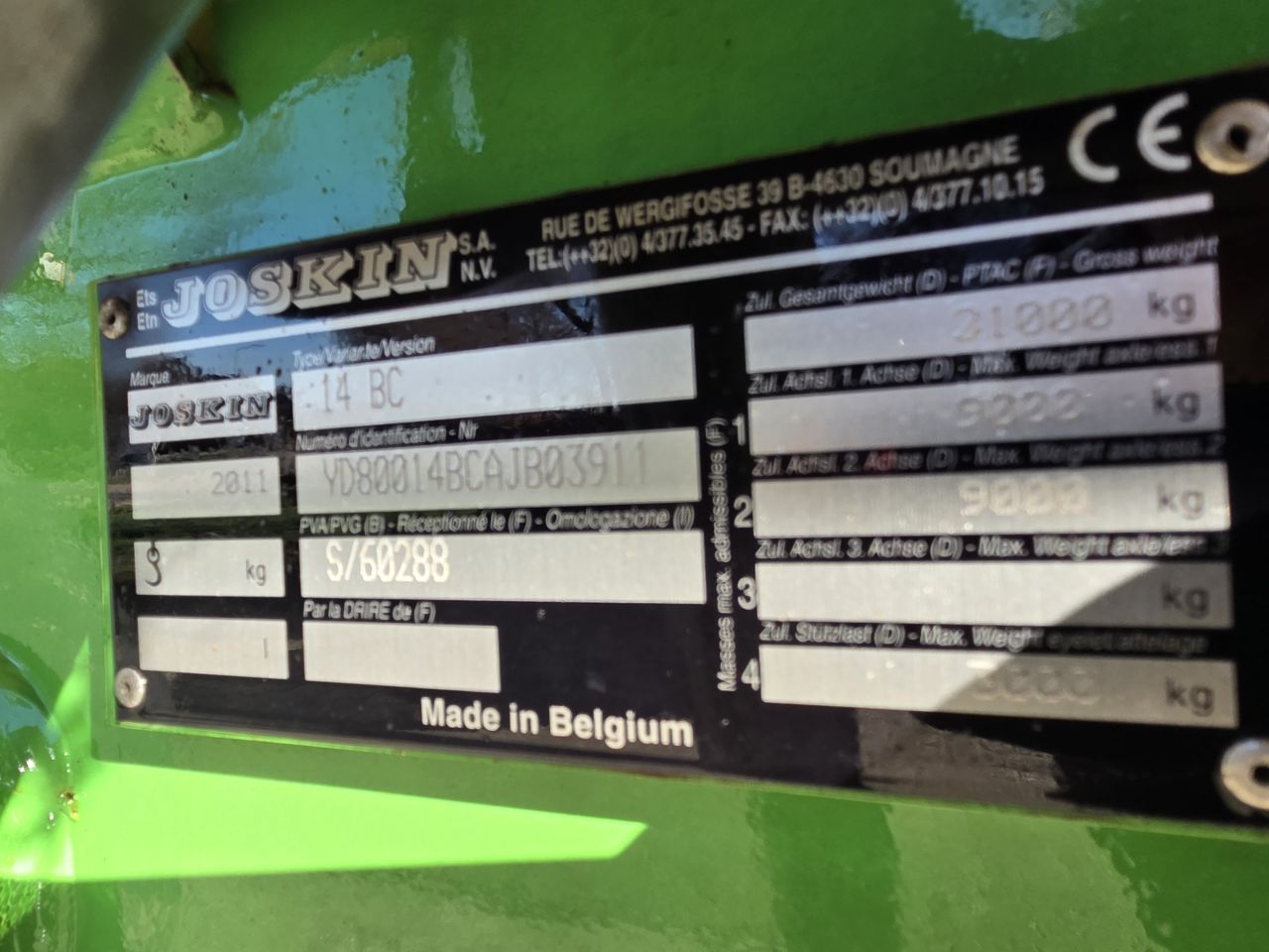 Joskin Trans-Cap6000/17 Akkerbouwkipper kipper