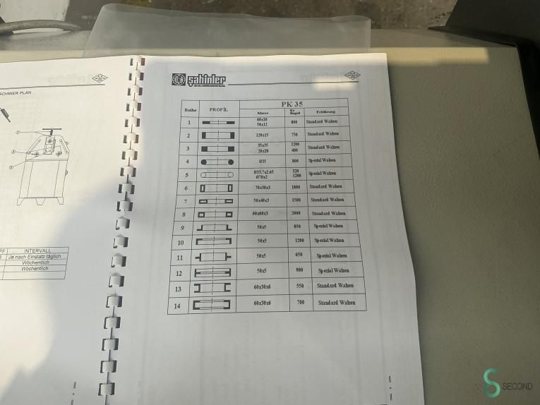 Profile bending machines Sahinler PK35