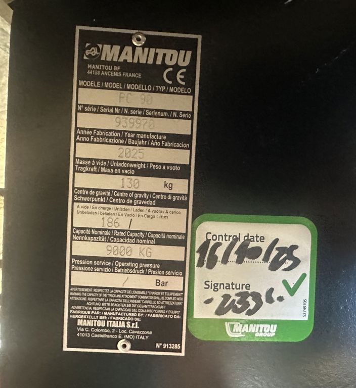 Manitou PC 9000 Jib Hook