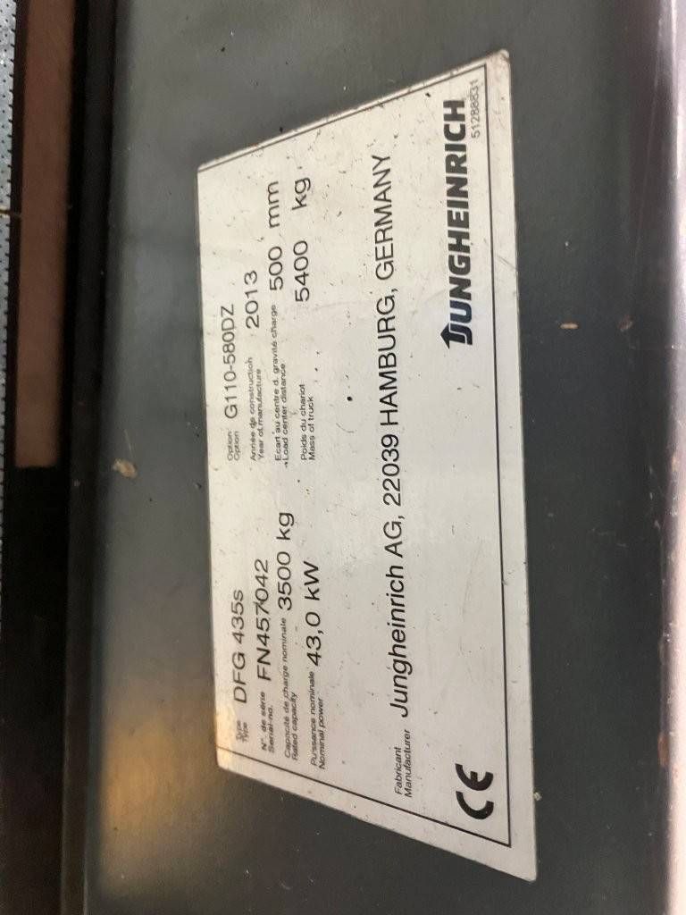 Forklift Jungheinrich DFG 435s Diesel 3500kg 5.8m 2013