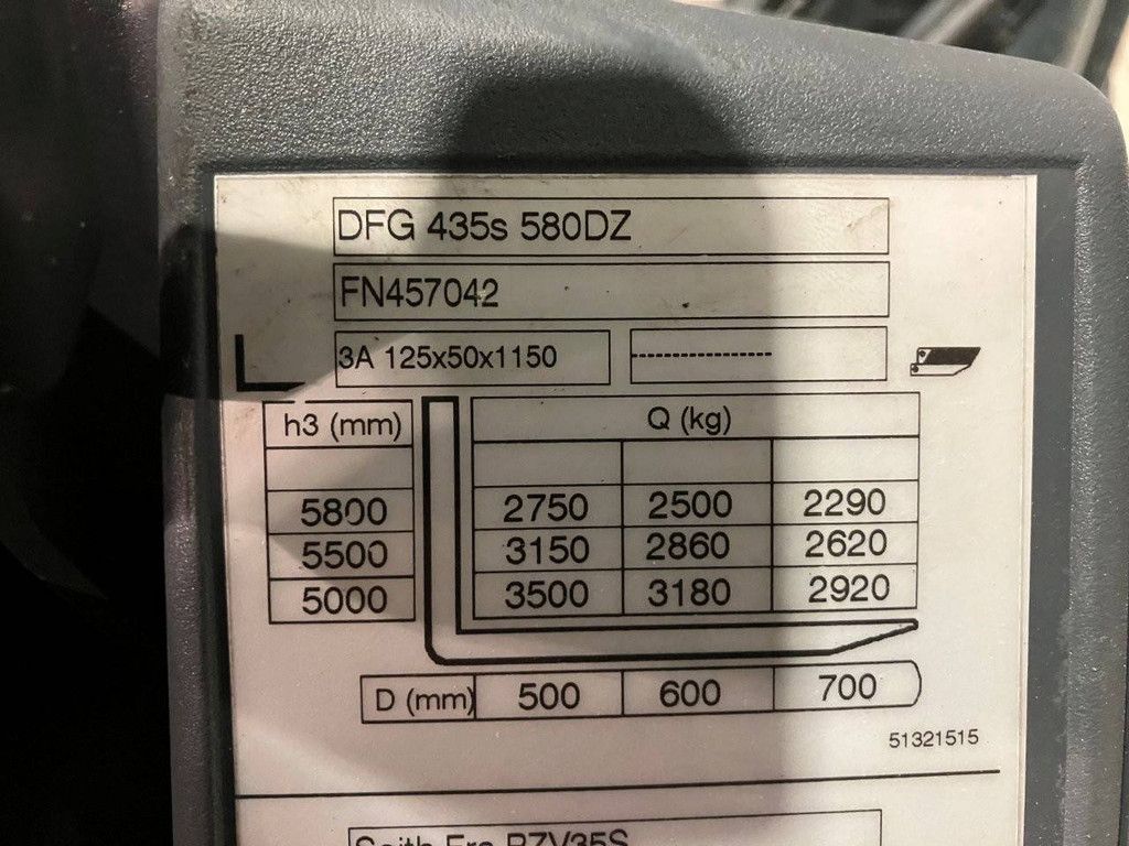 Forklift Jungheinrich DFG 435s Diesel 3500kg 5.8m 2013