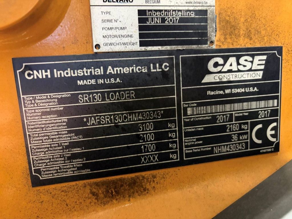 Skid steer loader Case SR130 Diesel 2017