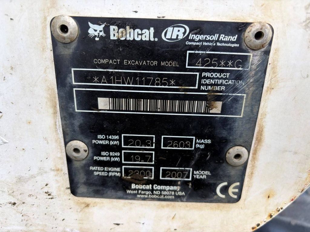 Raupenbagger Bobcat 425G Diesel 2007