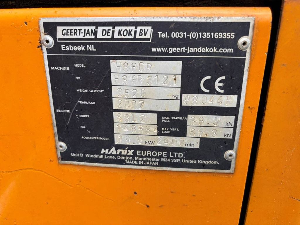 Raupenbagger Hanix H36CR Diesel 2007