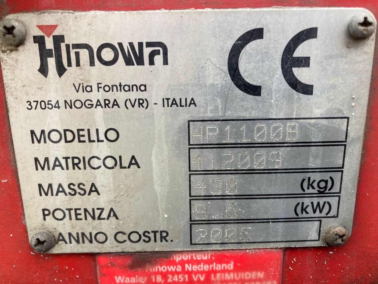 Hinowa HP 1100 B rupsdumper