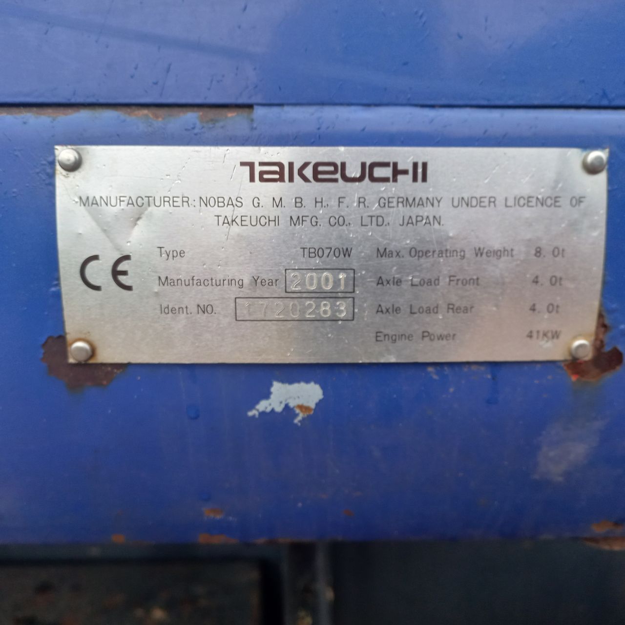 Takeuchi TB 070 W