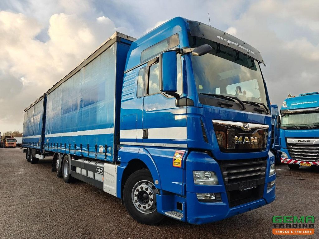 MAN TGX 26.500 6x2/4 XXL Euro6 - Retarder - SchuifzeilenCombi + VanHool 2-Assige Aanhangwagen - SmartTacho - StandAirco 12/2026 APK