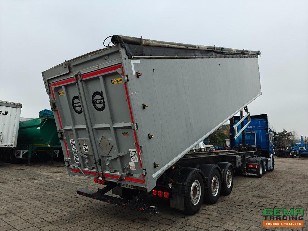 Trouillet Socari 3-Achs-SAF - Kipper 64 m³ - Seitenlader - Getreideklappen - Alcoa - Liftachse - ALU/ALU - TOP!!