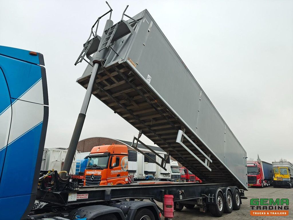 Trouillet Socari 3-Achs-SAF - Kipper 64 m³ - Seitenlader - Getreideklappen - Alcoa - Liftachse - ALU/ALU - TOP!!