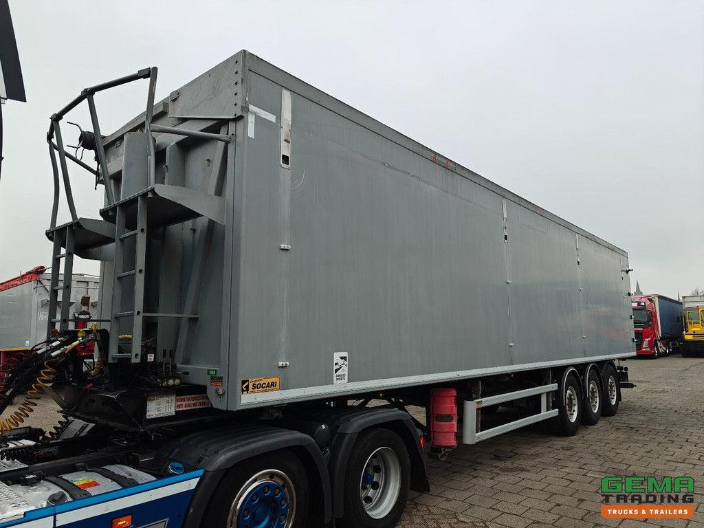 Trouillet Socari 3-Achs-SAF - Kipper 64 m³ - Seitenlader - Getreideklappen - Alcoa - Liftachse - ALU/ALU - TOP!!