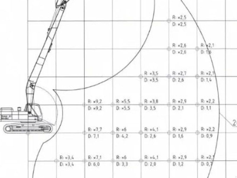 Doosan DX 420 LC-7 med lang gravebom