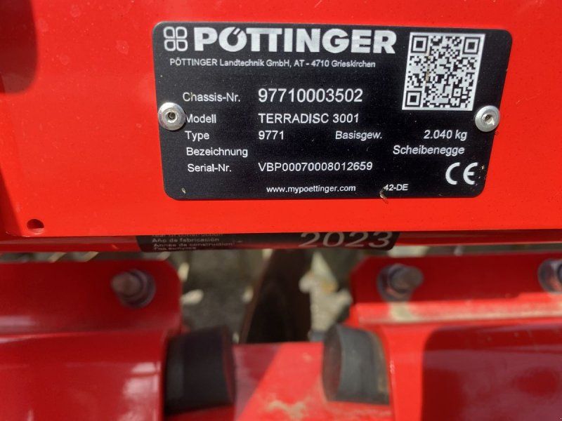 Pöttinger Scheibenge TERRADISC 3001